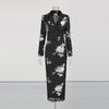 Completo Moda di Alta Gamma Giacca con Revers Ricamata + Gonna a Vita Alta con Inserti in Pizzo Set Due Pezzi