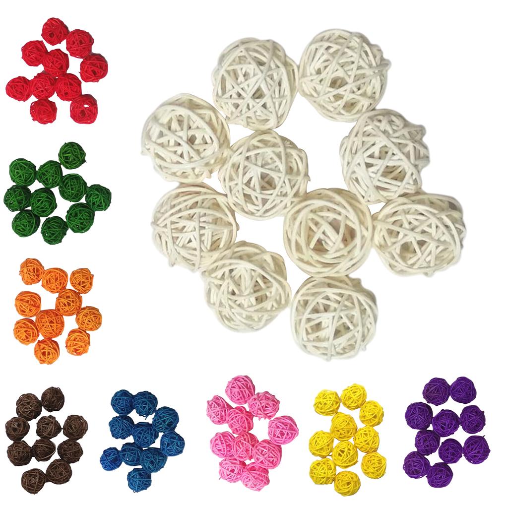 20 Pieces 3cm Rattan Wicker Basket Photo Props, Heart Shaped Home Diy Trinkets