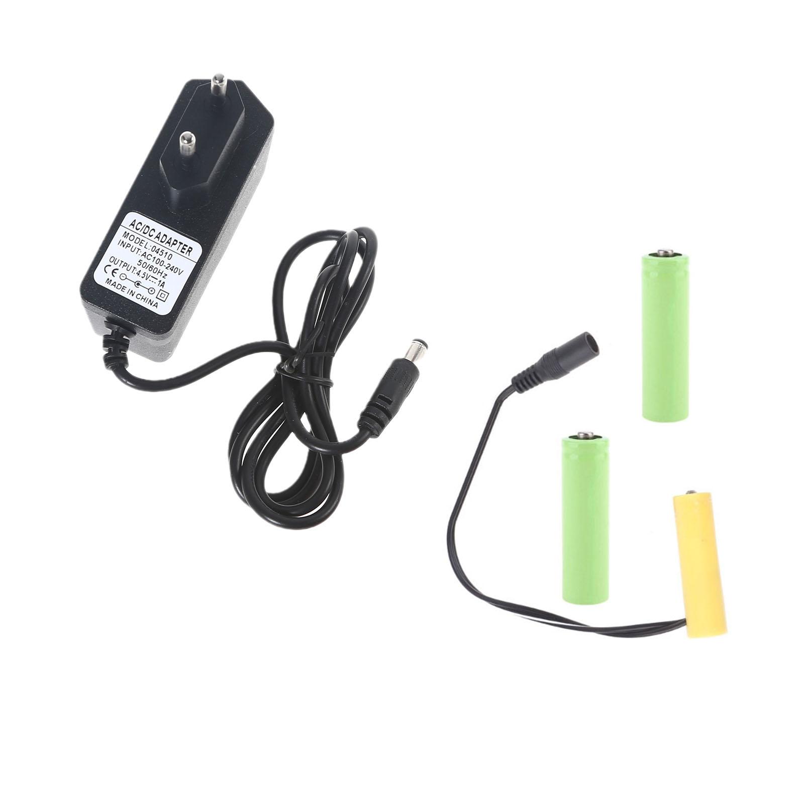 

4.5V LR6 Dummy Battery AA Battery Eliminator Cable Replace 3Pcs 1.5V AA/LR6 Batteries for LED Light Toy Door Bells EU