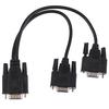 15Pin Vga Hann til 2 Vga Svga Hunn Adapter Splitter Video Monitor Kabel