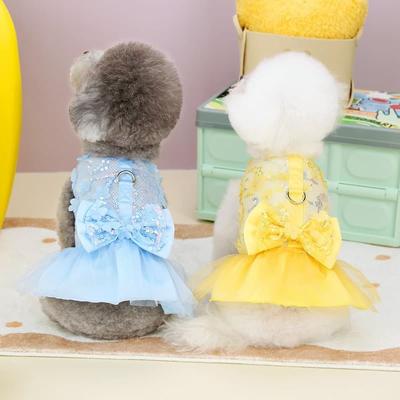 Prenses Renkli Köpek Eteği Teddy Bichon Pomeranian Yavru Köpek Kıyafetleri Tül Etek