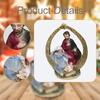 Holy Family Christmas Figurine 15.5x19cm Lightweight for Holiday Mantle Decor Traditional Handmade