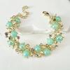 Collar, pendientes y pulsera de moda de color caramelo transfronterizos europeos y americanos, conjunto de joyería de boda con diamantes brillantes exquisitos, joyería de estilo de corte