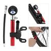 Tragbare Fahrradluftpumpe Manuelle Reifenpumpe 120PSI Hochdruck LCD Digitalanzeige Rot