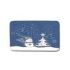 Christmas Shower Curtain Floor Mat Combination Four-Piece Set Bathroom Toilet Carpet Shower Room Mat Foot Mat