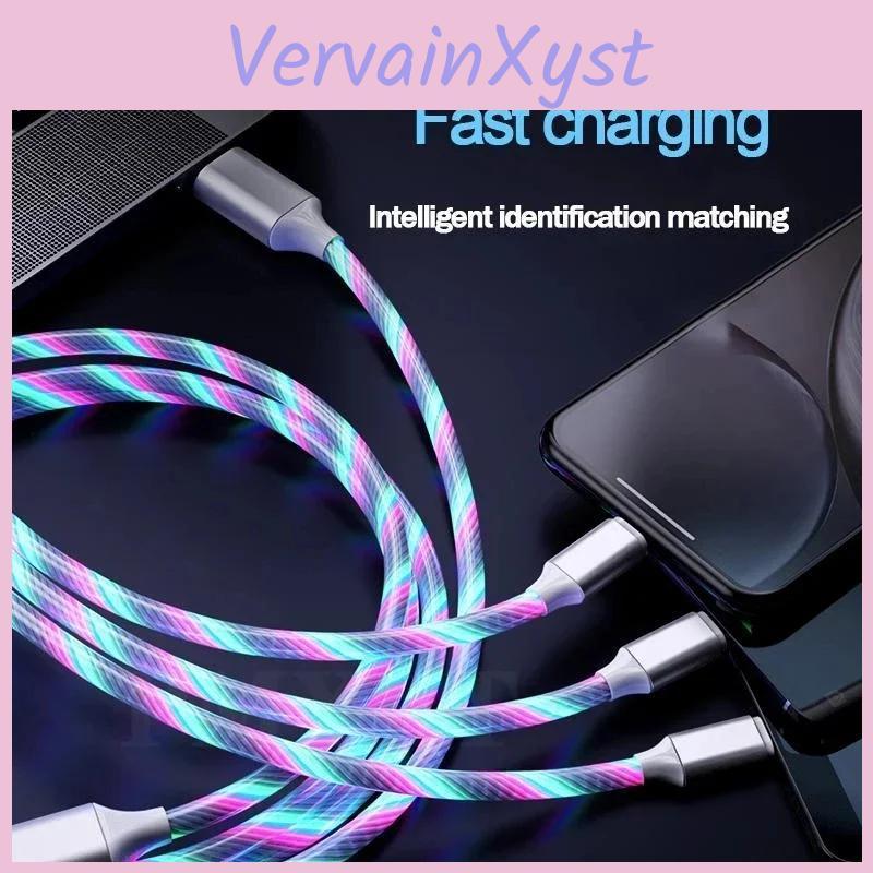 Streamer Is Cable Metal 3in1 Suitable For Android Type C Mobile One Split Three Fast Charging Luminous