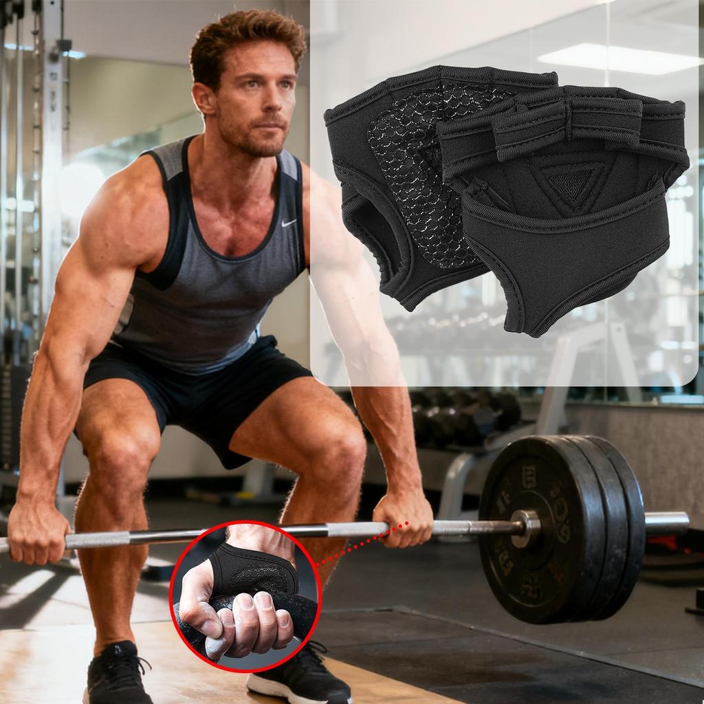 Workout Gloves For Men Workout Hand Protective Gear Pull-Up Anti-Slip Gloves For Men Women Beginners Enthusiasts Weightlifters