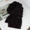 Women's Knitted Wool Blend Winter Scarf - Trendy Korean Style, High-End Cashmere Feel, Versatile for Students