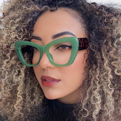 Kodon 2023 Cat-Eye Colorblock Flat Lens Anti-Blue Light Eyewear - Influencer Style