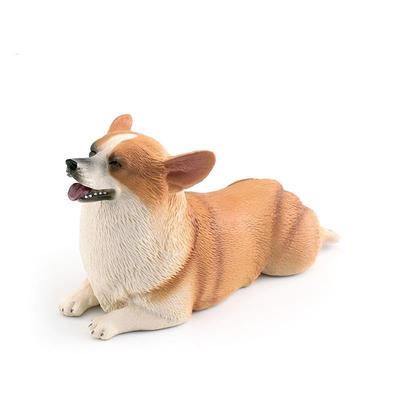 Corgi Dog Sitting Pose Figurine Ornament Model Interior Model [Nekogamiyama] Collector's