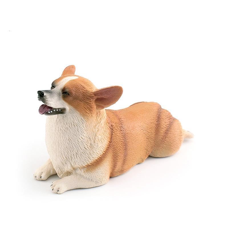 

Corgi Dog Sitting Pose Figurine Ornament Model Interior Model [Nekogamiyama] Collector s
