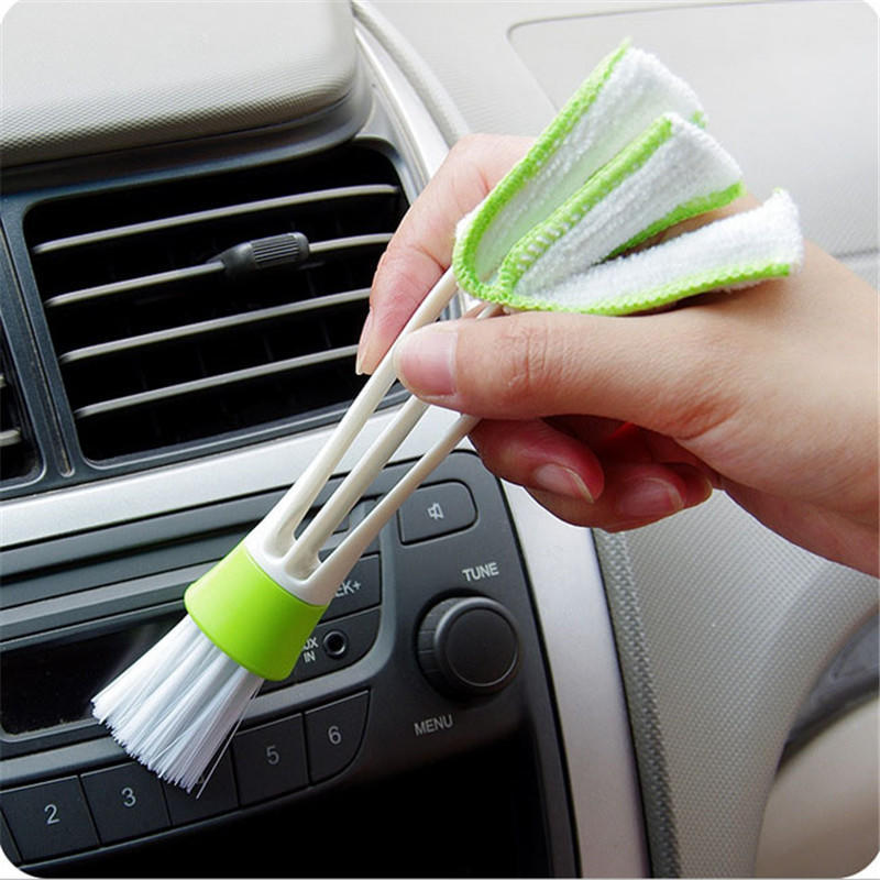 Air-condition Cleaner Double Head Clean Tools Window Leaves Blinds Duster Pocket Brush Keyboard Dust Collector Computer