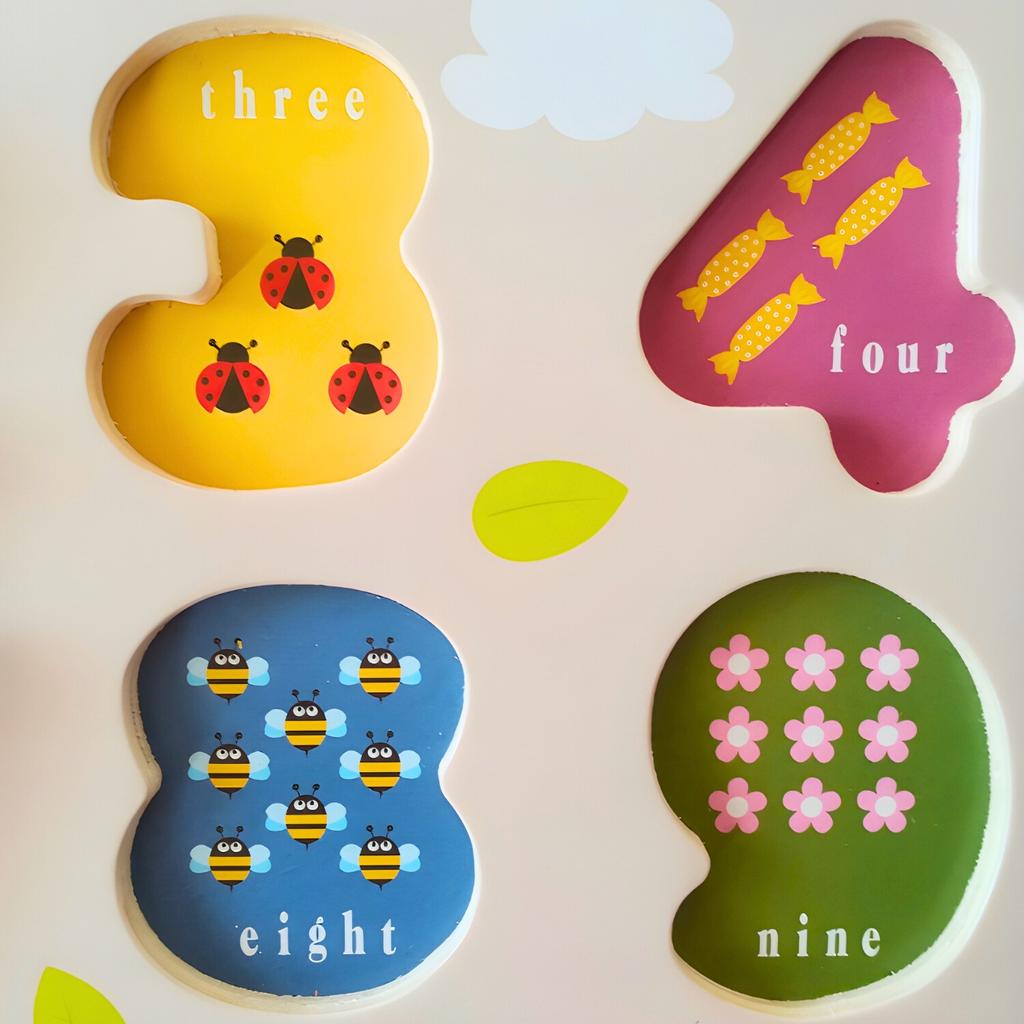 Puzzle de madera juguetes Montessori puzzle de números regalo para niños Navidad