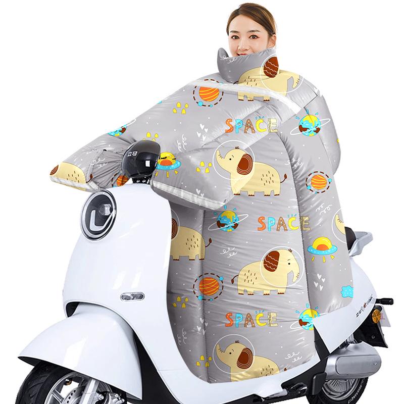 Extra dicker fleecegefütterter Windschutzscheiben- und Beinschutz für Elektrofahrzeuge - Winddichter Kälteschutz