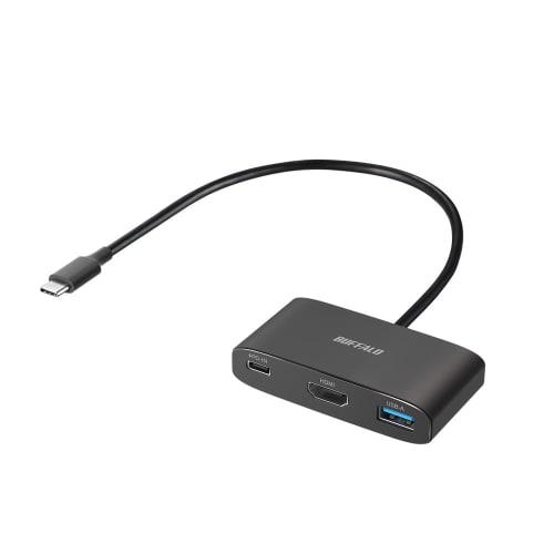 

USB-концентратор Buffalo USB-C 3.2 Gen1, 3 порта, 90 Вт, USB PD, совместимый с 4K HDMI, высокоскоростной 5 Гбит/сПередача данных совместима с iPhone 16 Black BSH3U335C1PBK
