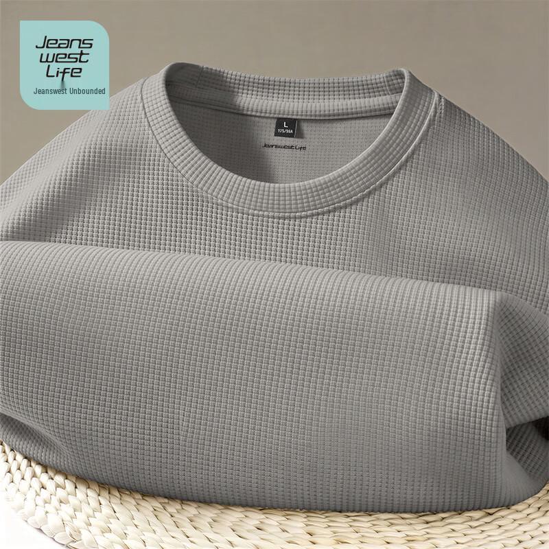 JEANSWEST LIFE Men s Waffle Knit Short Sleeve T-Shirt 2XL