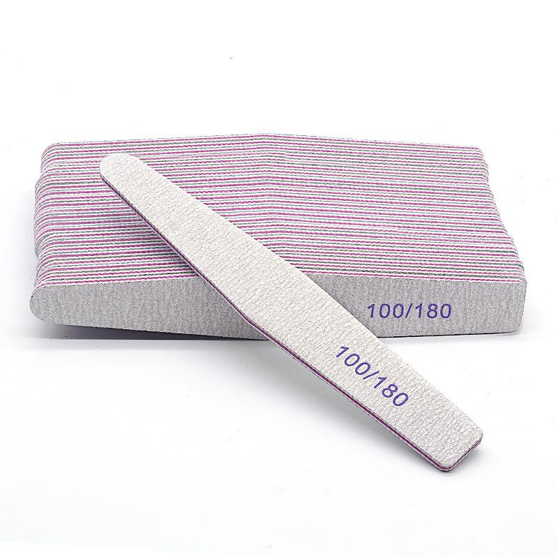 Half-Moon 100/180 Grit Zebra Nail File for Manicure