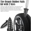 20/40/80 PCS Tire Repair Rubber Nails Kit with 2 Sizes, Tire Repair Screw in Rubber Plug, Fast Self-Service Tire Repair Tools, Screw in Tire Repair