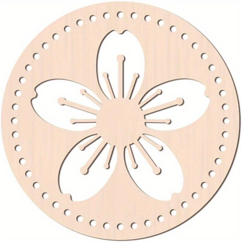 2 Stück Naturholz Korbboden Kreis Rohling Hohl Häkelkorb Holzbasis DIY Häkeltasche Boden Formprozess