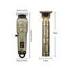 USB Electric Hair Clipper Barber All In One Gold Light Head Rechargeable Clippers for Men Oil Head Hair Carving Hair Trimmer