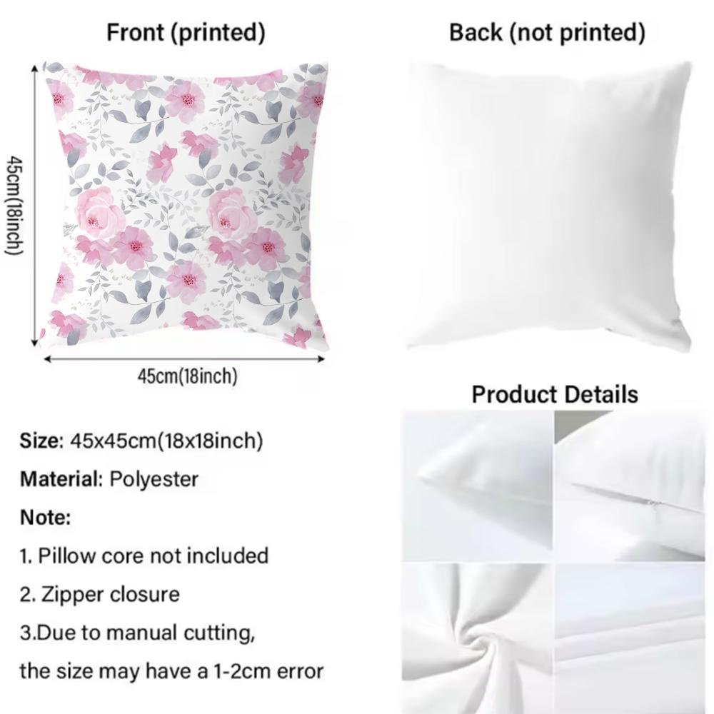 Cute Texture Cushion Cover Comfortable Reversible Pillow Cover Ideal For Car Sofa Bedroom & Beyond