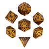 Cusdie New Metal DnD Dice Set Minimalist Rhomb Pattern D4-D20 Polyhedral Dice for D&D Pathfinder Tabletop RPG Board Games