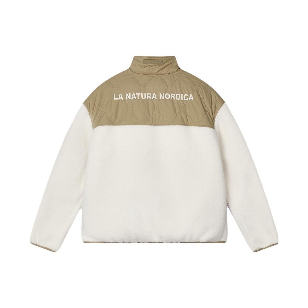 FILA Color Block Stand Collar Casual Outdoor Quilted Lightweight Cotton Down Jacket Women Jacket Buckwheat Khaki F11W349912F-LK