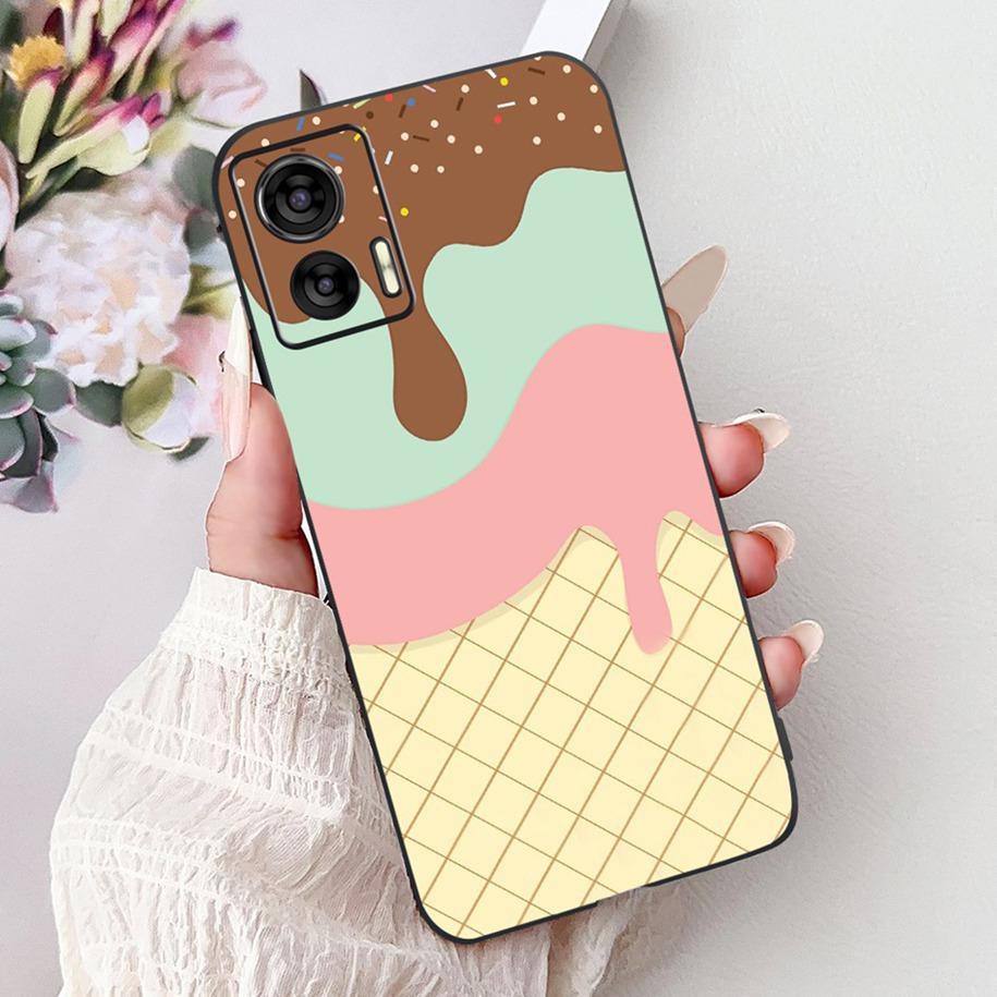 

6.28 Case For Motorola Edge 30 Neo Cover Popular Flower Cherry Soft Black Silicone Funda For Motorola Edge 30 Lite 30Neo Bumper Moto Edge 30 Lite