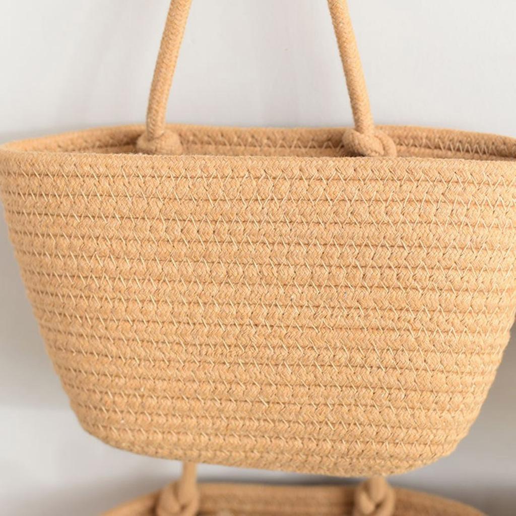 Multipurpose Hanging Cotton Rope Baskets 3 Layer Cotton Rope Foldable Hanging Basket for Efficient Item Arrangement