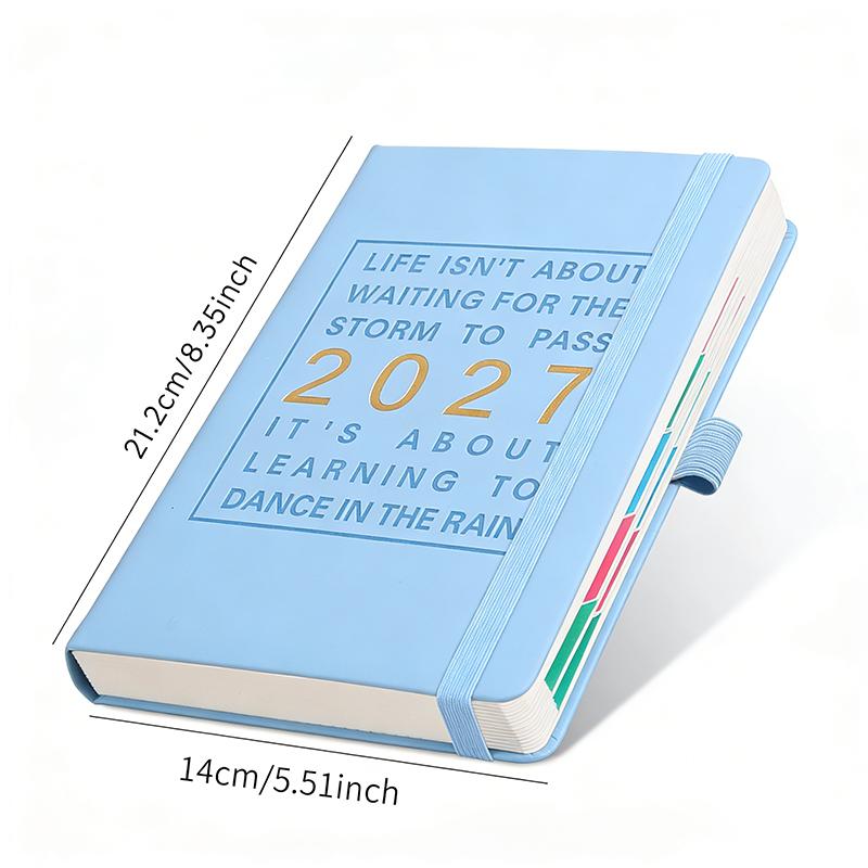 2027 Diary A5 English Calendar Schedule Book Personalized School Weekly Planner Notebook Business Style with Gift Box