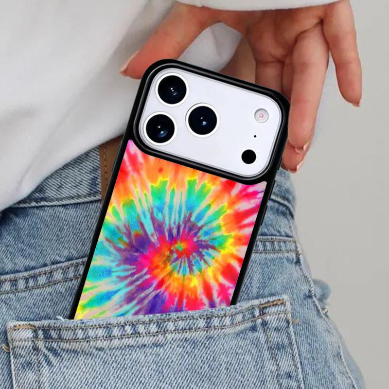 Colorful Tie Dye Rainbow Hippie Art Phone Case for iPhone 16e 15 14 13 12 17 Pro Max Plus Air 17pro Cover Coque