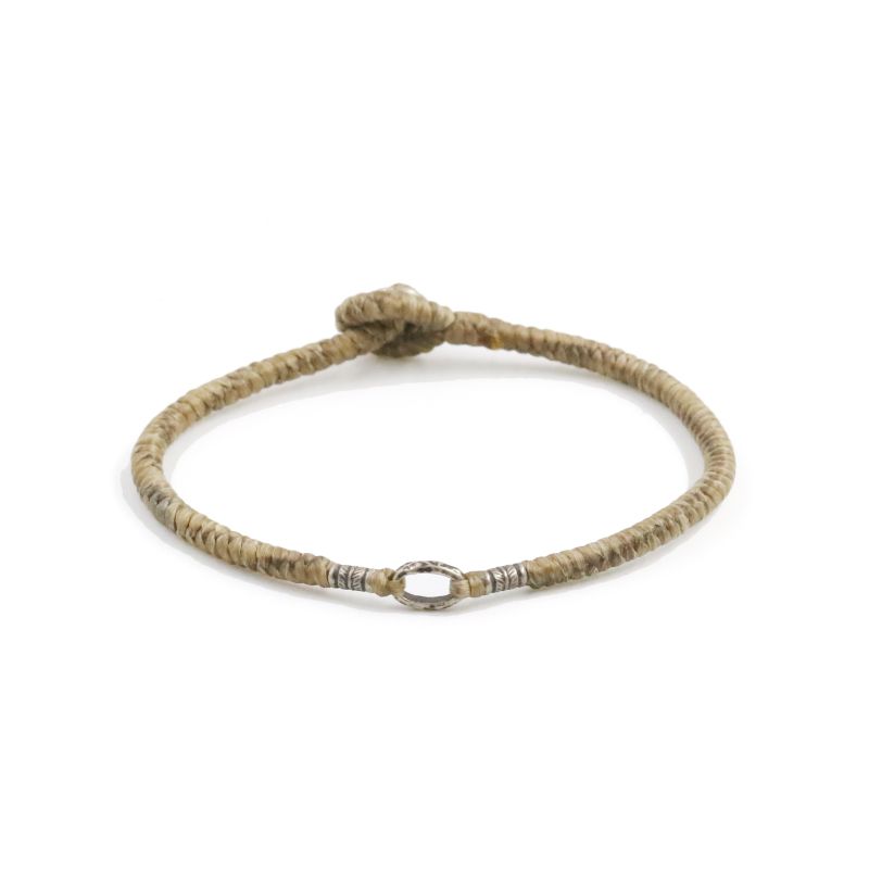 Roninmade Retro Minority Rui Wax Rope Bracelet Couple Woven Hand Strap Sterling Silver Silver Jewelry Men Red Rope