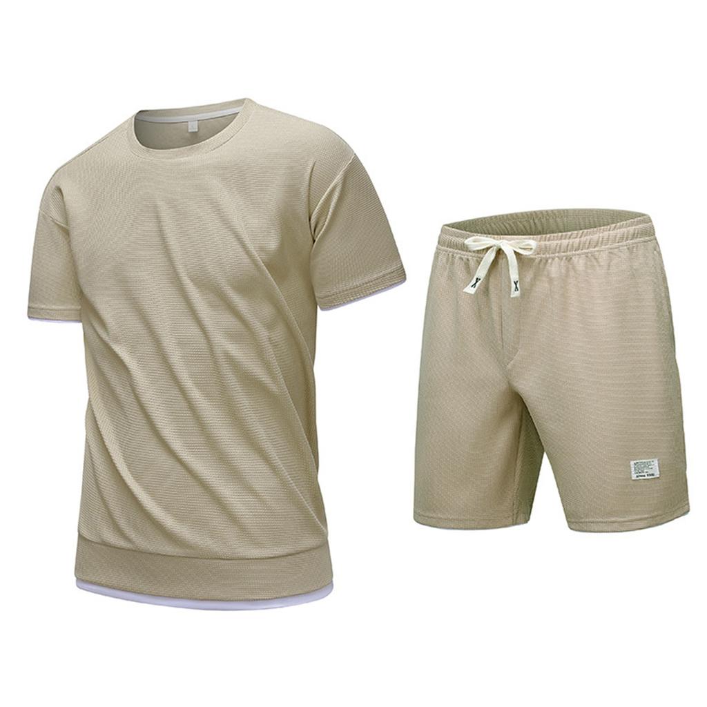 Men's Summer Sports T-shirt Suit Daily Casual Short-sleeved Shorts Two-piece Suit