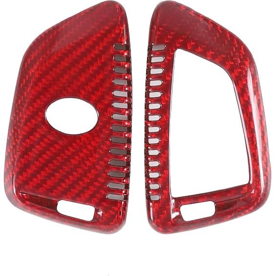 Real Carbon Fiber Key Fob Case Cover Compatible with Toyota Supra GR A90 A91 MK5 2019-2026, Smart Remote Key Case Cover Keychain Trim Accessories 1PC