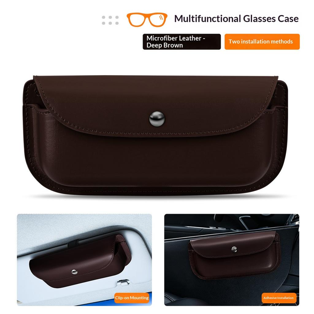 Car-Mounted Glasses Holder - Car Sunshade Cover Storage Bag Holder - Car-Mounted Glasses Frame Interior Hanging Box