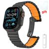 Cinturino per Apple Watch Ultra 3 49mm 46mm 45mm 44mm in Titanio+Gomma Braccialetto Metallico Per Iwatch Serie 11 10 9 8 7 6 5 SE Cinturino