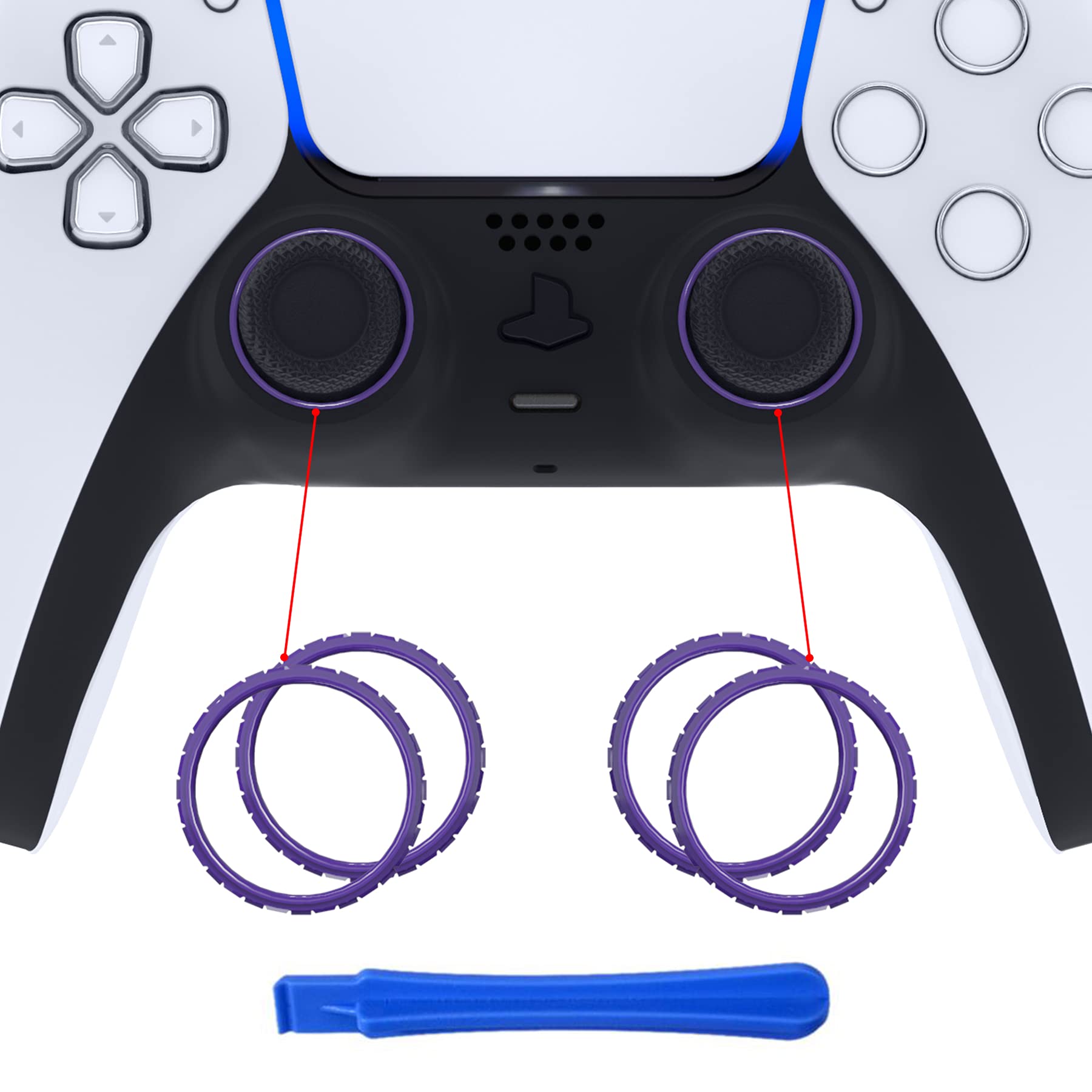 

eXtremeRate Replacement Ring for PS5 Controllers Pure Color Controller Not Included (BDM-010, BDM-020, BDM-030, BDM-040, BDM-050), (Purple) - фіолетовий