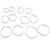 6Pairs/Set Fashion Circle Hoop Dangle Earrings Pendant for Female Daily Outfits