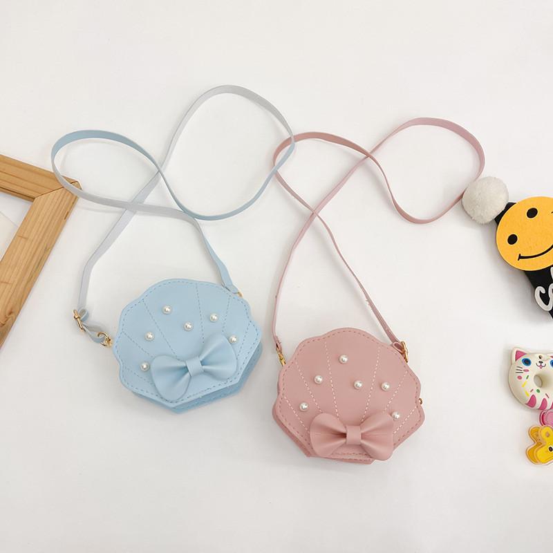 Shell Princess Pearl Bag With Bow For Kids School Daily Use Cute And Sweet