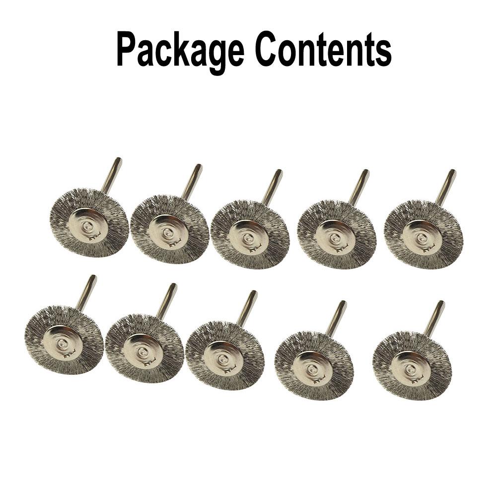 Wheel Brushes Polish Set # Tools 10pcs Wire Rotary Accessories For  22mm 10x