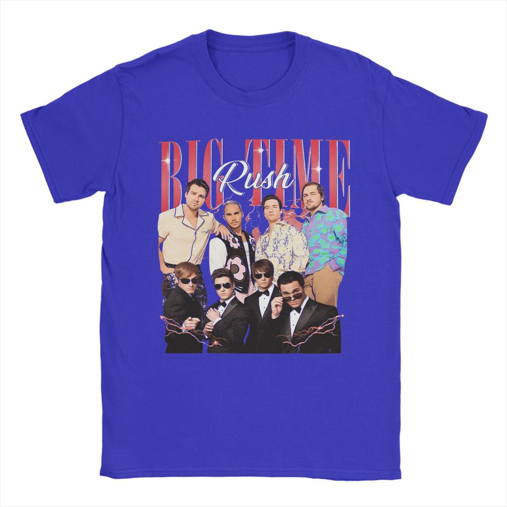 Big Time Rush Band T-Shirt Sommer 100 Baumwoll-T-Shirts für Männer Mode Bedrucktes T-Shirt Kurzärmelig Y2K Lustige T-Shirts
