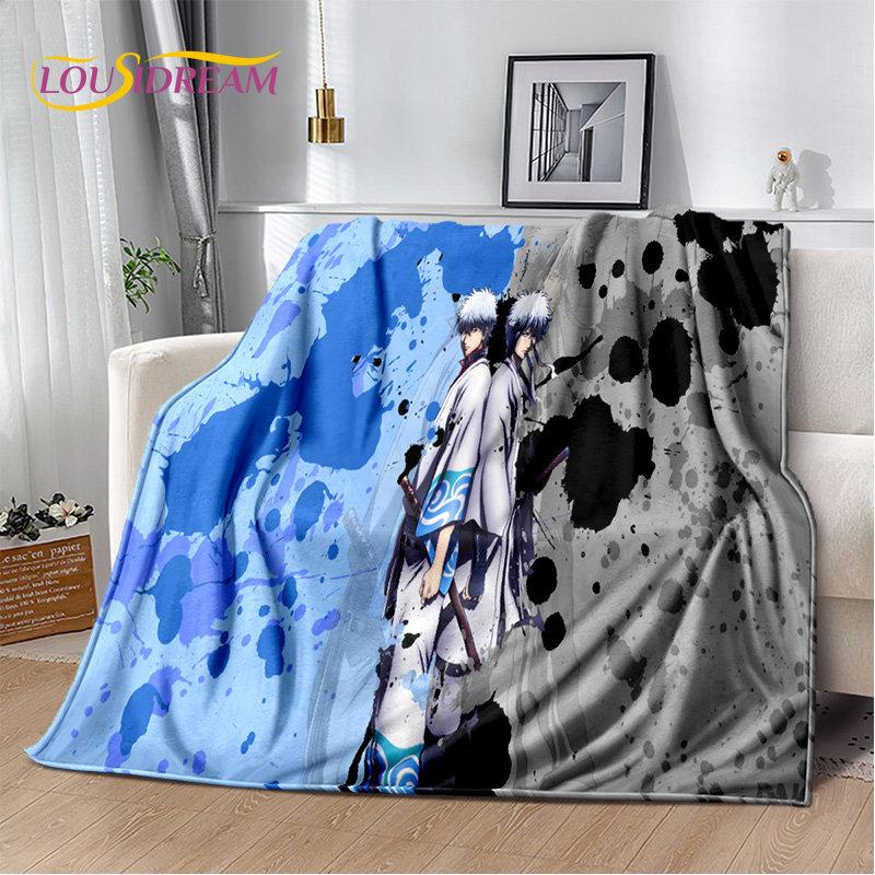 Gintoki Kagura Gintama Anime Soft Plush Blanket,Flannel Blanket Throw Blanket for Living Room Bedroom Bed Sofa Picnic Cover Kids