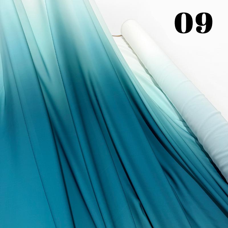 100x150cm Gradient Rainbow Fabric Ancient Style Sewing Hanfu Dress Stage DIY Costume Hanfu Silky Dress Stage Garment