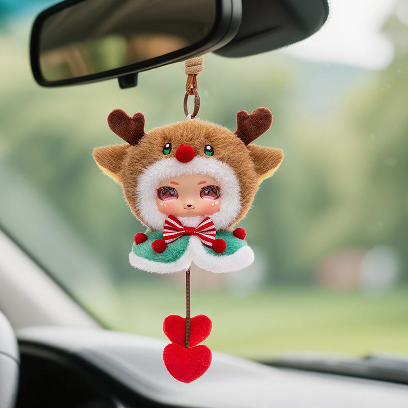 Christmas Eve Elk Plush Toy Christmas Tree Pendant Send Girlfriend Holiday Gifts Car Pendant Office Doll