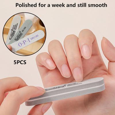 5 Stuks Mini Nagelknipper Buffers Spons 100/180 Korrel Dubbelzijdig Schuurblok Gel Polijstschuim Manicure Nagels Kunst Bestanden