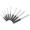 9pcs Roll Pin Punch Set Hardened Steel Removing Pin Punch Tool with Red Storage Pouch For Watch Repair Jewelry Craft
