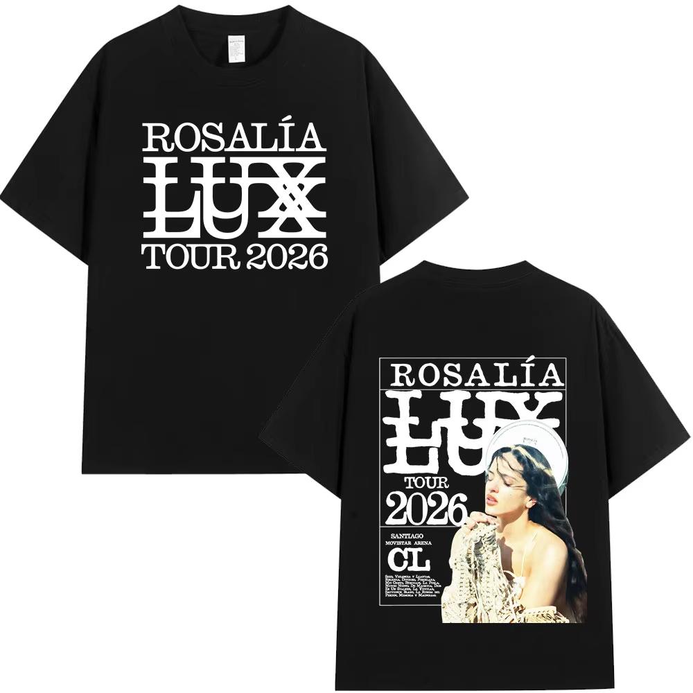 Rosalia LUX Tour Album 2026 T Shirts Fan Gifts Men Women Casual Cotton Oversized Tshirts Fashion Harajuku Short Sleeve Tshirts