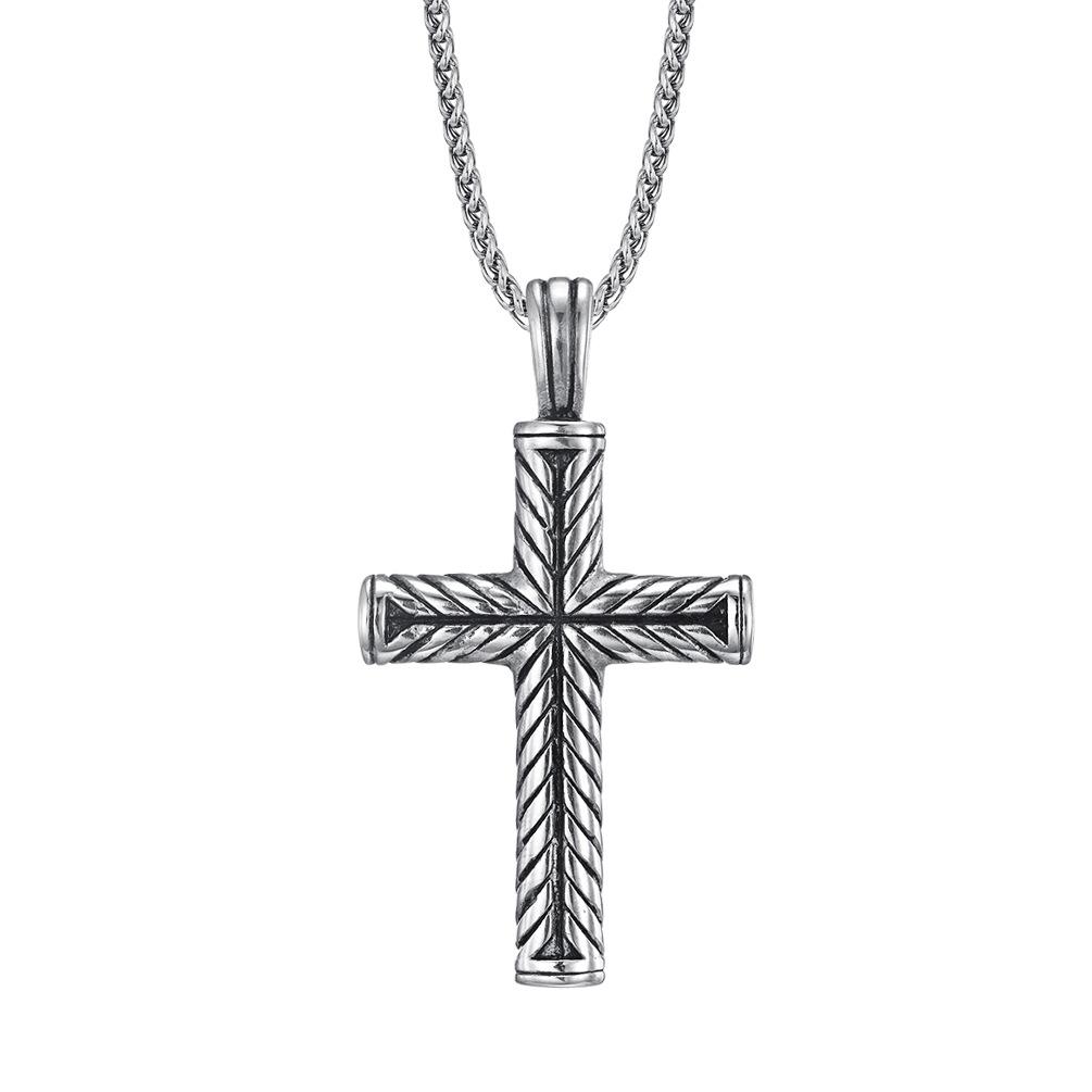 2025 Cross Pendant Men's Fashion Simple Personalized Jewelry Exquisite Gift Necklace