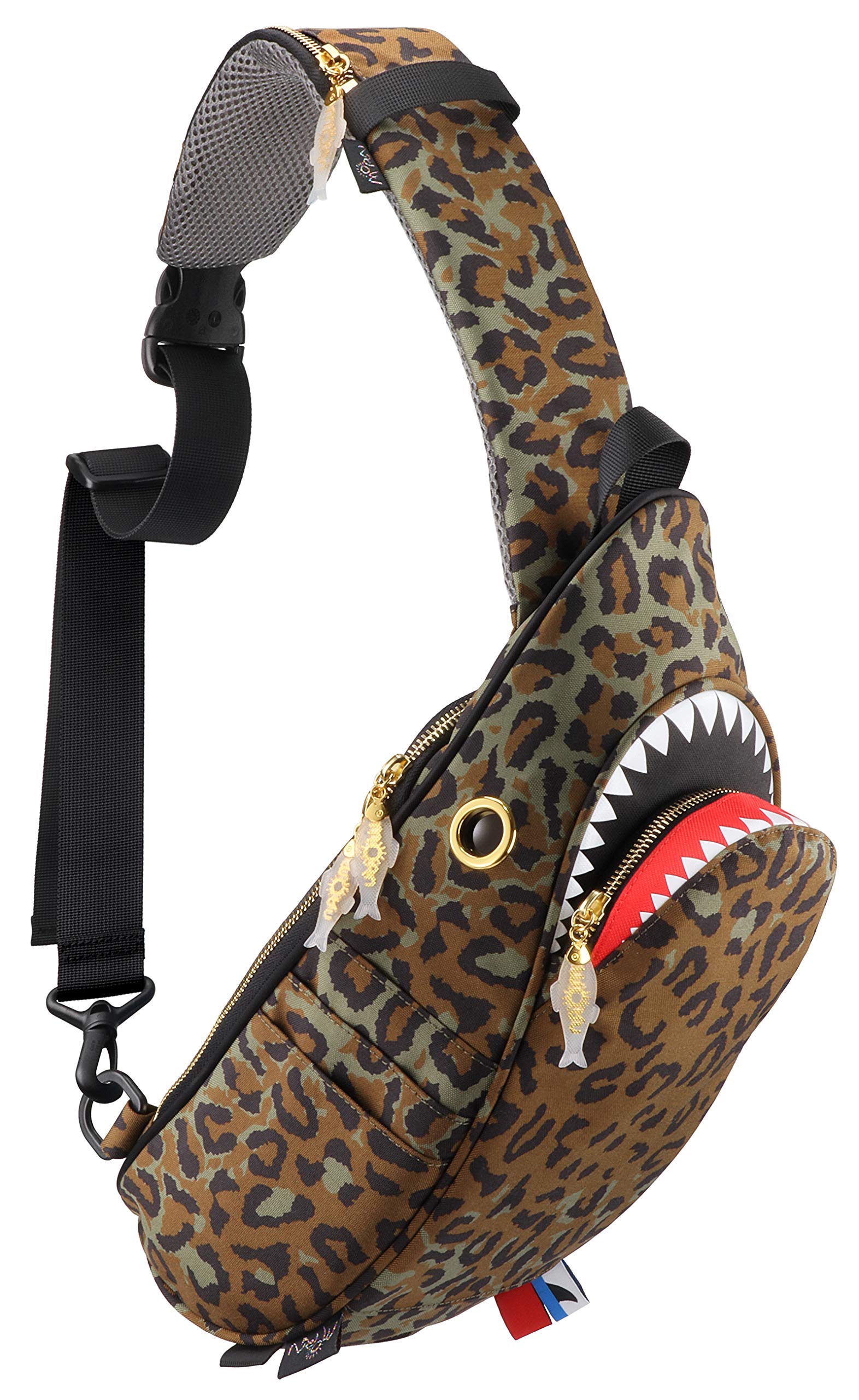 

Shark Sling Bag Leopard CAM [Morn Creations] SK-429