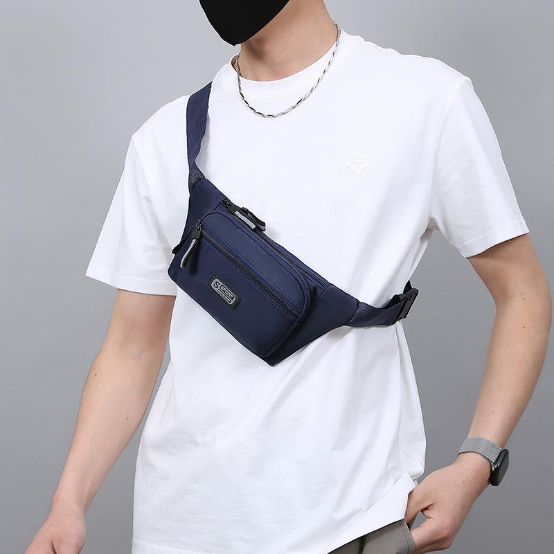 Unisex Sports Purse Portable Cashier Business Chest Bag Daily Commuting Joker Thin Shoulder Bag.